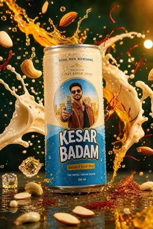 Kesar Badam Beverage Photography