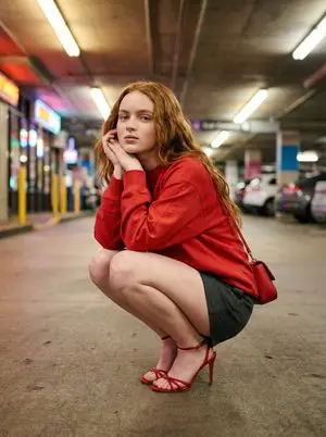 Urban Fashion Editorial in Parking Lot Prompt