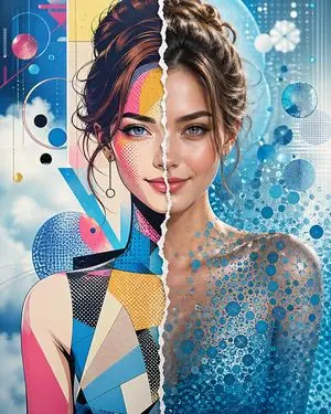 Split Style Artistic Portrait