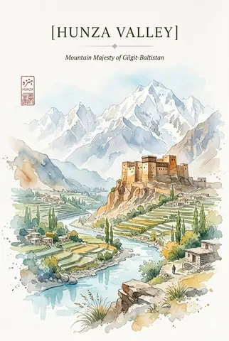 Alpine Watercolor Travel Poster