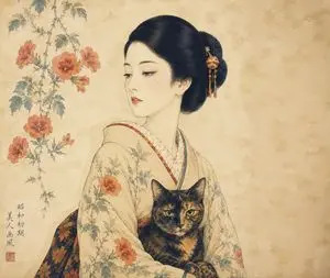 Showa Era Japanese Painting Style
