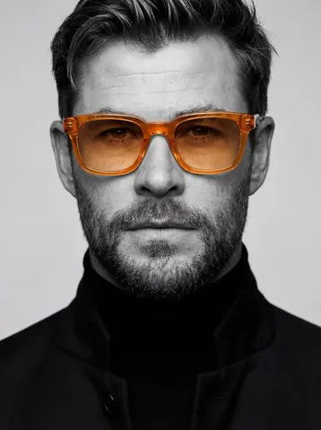 Ultra-realistic studio portrait of a man, close-up headshot, centered