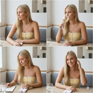 Summer Lifestyle Editorial Collage in Restaurant