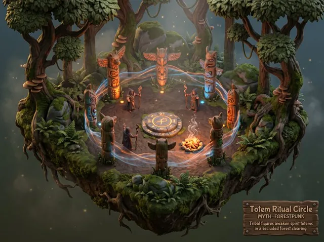 Whimsical Mythpunk Forest Ritual