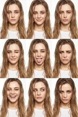 High-Fashion Wet Hair Editorial Grid