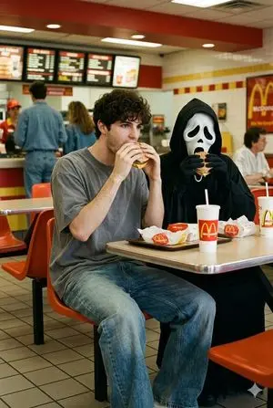 90s Horror McDonald's with Ghostface