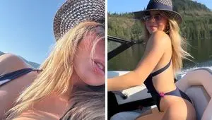 Detailed Cinematic Portrait of Sydney Sweeney on a Boat