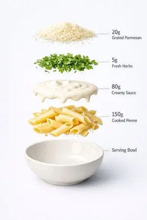 Motion and Image Prompt for Ultra-Realistic Food Photography of Pasta