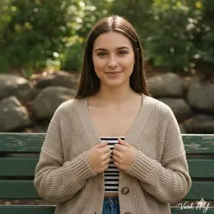 Soft, Candid Outdoor Portrait (Structured JSON)
