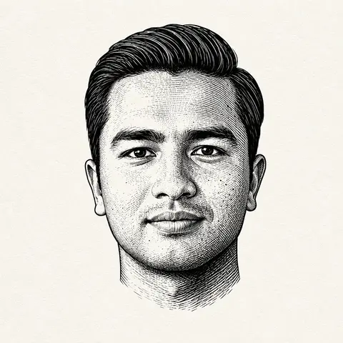 Woodcut Engraving Portrait Style