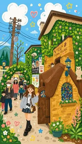Decorative Folk Flat Illustration