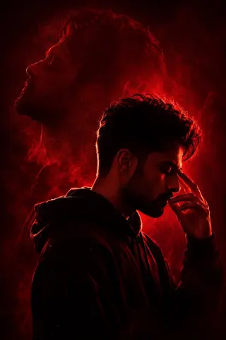 Red Noir Cinematic Identity Portrait
