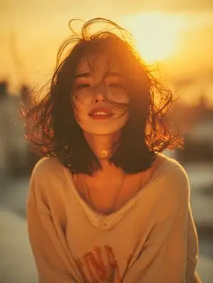 Golden Hour Rooftop Portrait