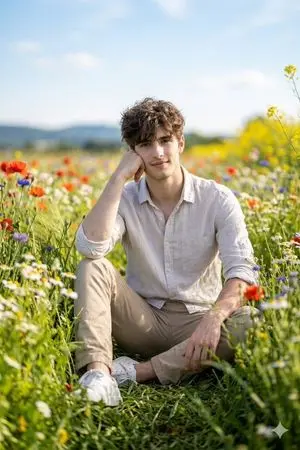 Spring Flower Field Portrait Prompt for Google Gemini Nano Banana Pro