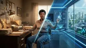 Asimov Visionary Split-Scene Concept Art Prompt
