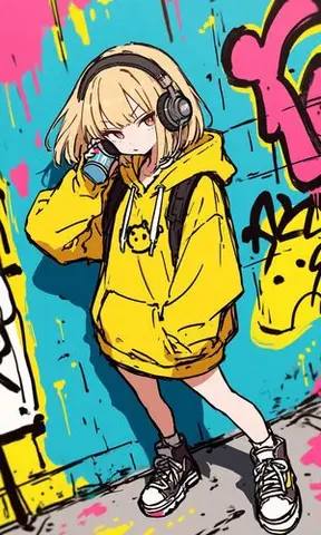 Anime Graffiti Girl Transformation