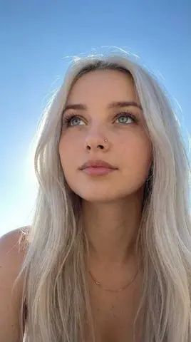 Ultra-Realistic Platinum Blonde Portrait