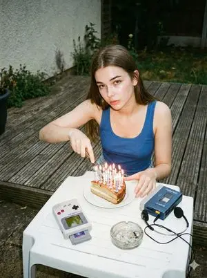 1980s Disposable Camera Birthday Portrait with Identity Lock