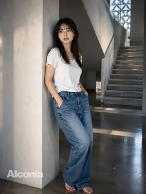 Modern Concrete Stairwell Portrait