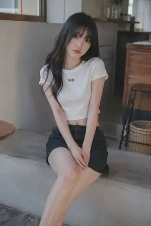 Soft Cafe Portrait of Young Woman