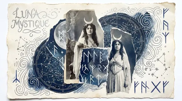 Mystical Lunar Goddess Collage