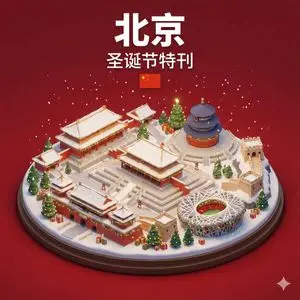 Isometric 3D Miniature City Diorama with Holiday Theme
