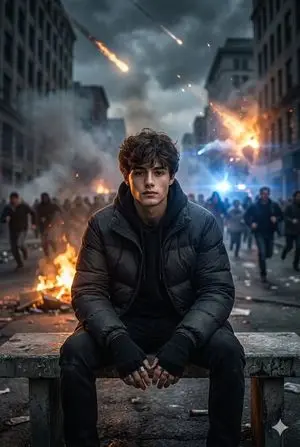 Cinematic Urban Apocalypse Portrait Prompt
