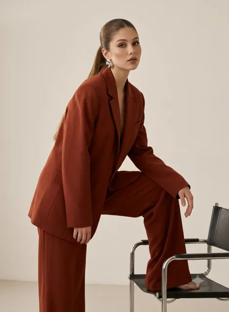 Social Media Post - Minimalist Oversized Suit Editorial Portrait