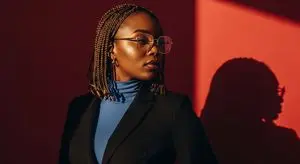 Elegant African Woman Studio Portrait Prompt