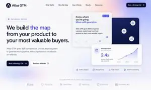 Atlas GTM SaaS Hero Landing Page