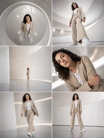 Futuristic Hall Fashion Shot Sequence