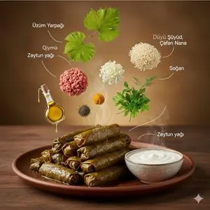 Cinematic Food Infographic with Floating Ingredients