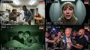Raw Reality TV Broadcast Screenshots (2x2 Grid)