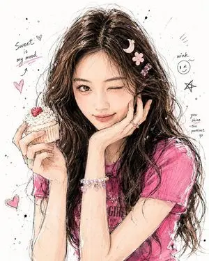 Korean Graffiti Illustration Portrait