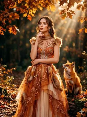 Fox Inspired Couture Fashion Portrait