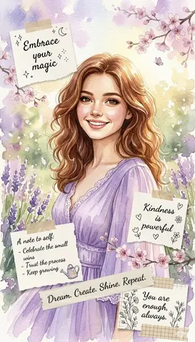 Watercolor Affirmation Illustration