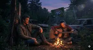 Cinematic Last of Us Campfire Scene