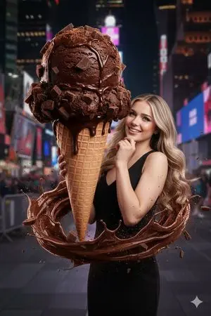 Hyperrealistic Chocolate Ice Cream Commercial Prompt