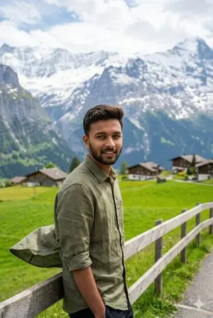 Serene Mountain Trail Portrait