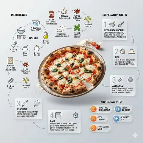 Ultra-clean modern recipe infographic
