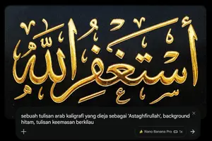 Golden Arabic Calligraphy on Black