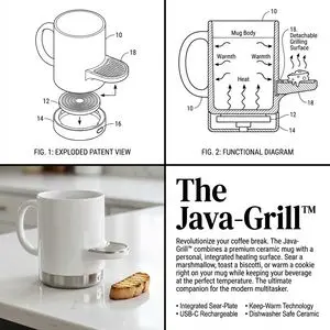 2x2 Grid Product Invention Visualization (Patent/Marketing)