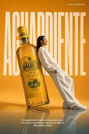 Aguardiente fashion ad from portrait reference
