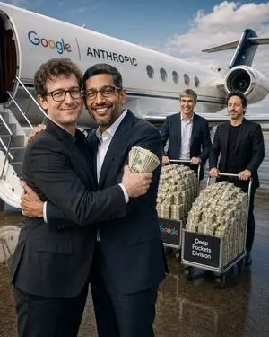 Corporate Cash Private Jet Satire