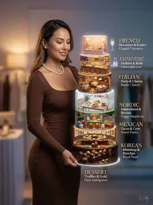 Gourmet Cake Editorial Hero Prompt