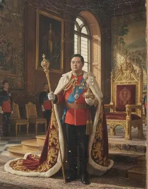 Detailed Oil Painting Prompt for a Regal King Portrait