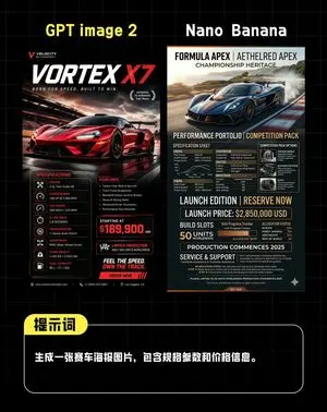 AI Supercar Poster Comparison