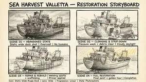 Hand Drawn Sketch Storyboard Sheet