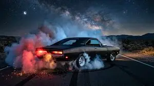 1970 Dodge Charger Burnout Prompt for Nano Banana 2