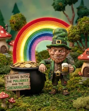 Leprechaun Illustration with Custom Style